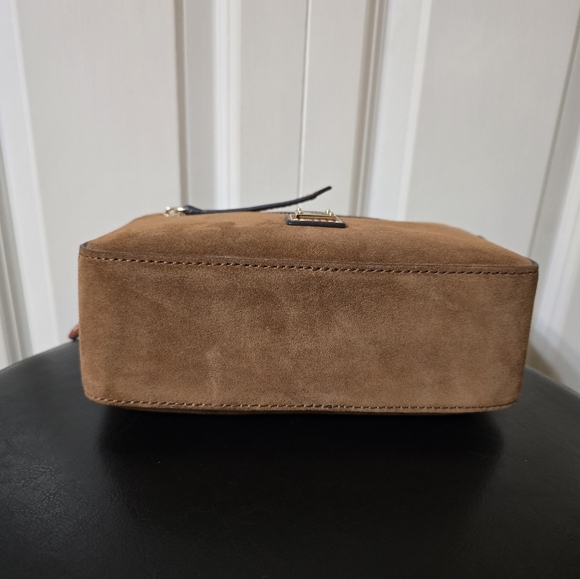 Dooney Suede Camera Zip Crossbody/Color: Amber - Picture 6 of 12